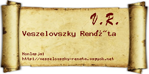 Veszelovszky Renáta névjegykártya